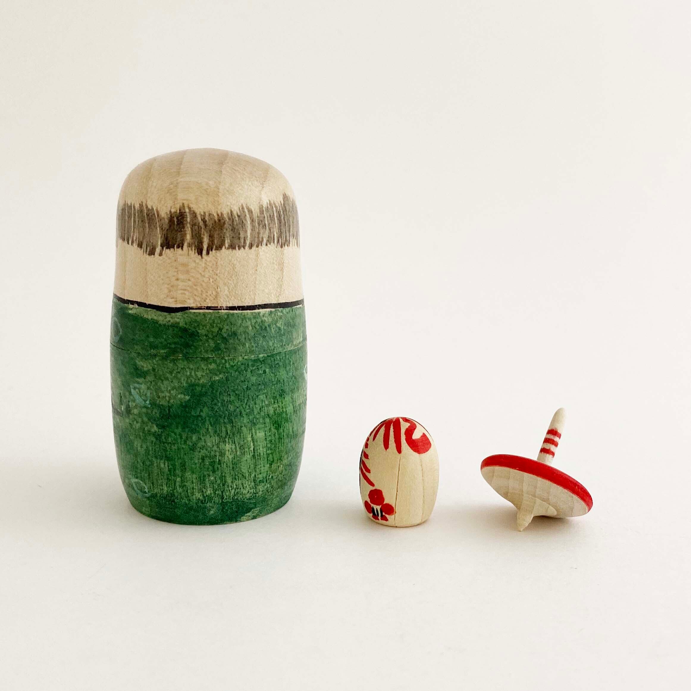 布袋こけし(独楽と姫だるま入り)