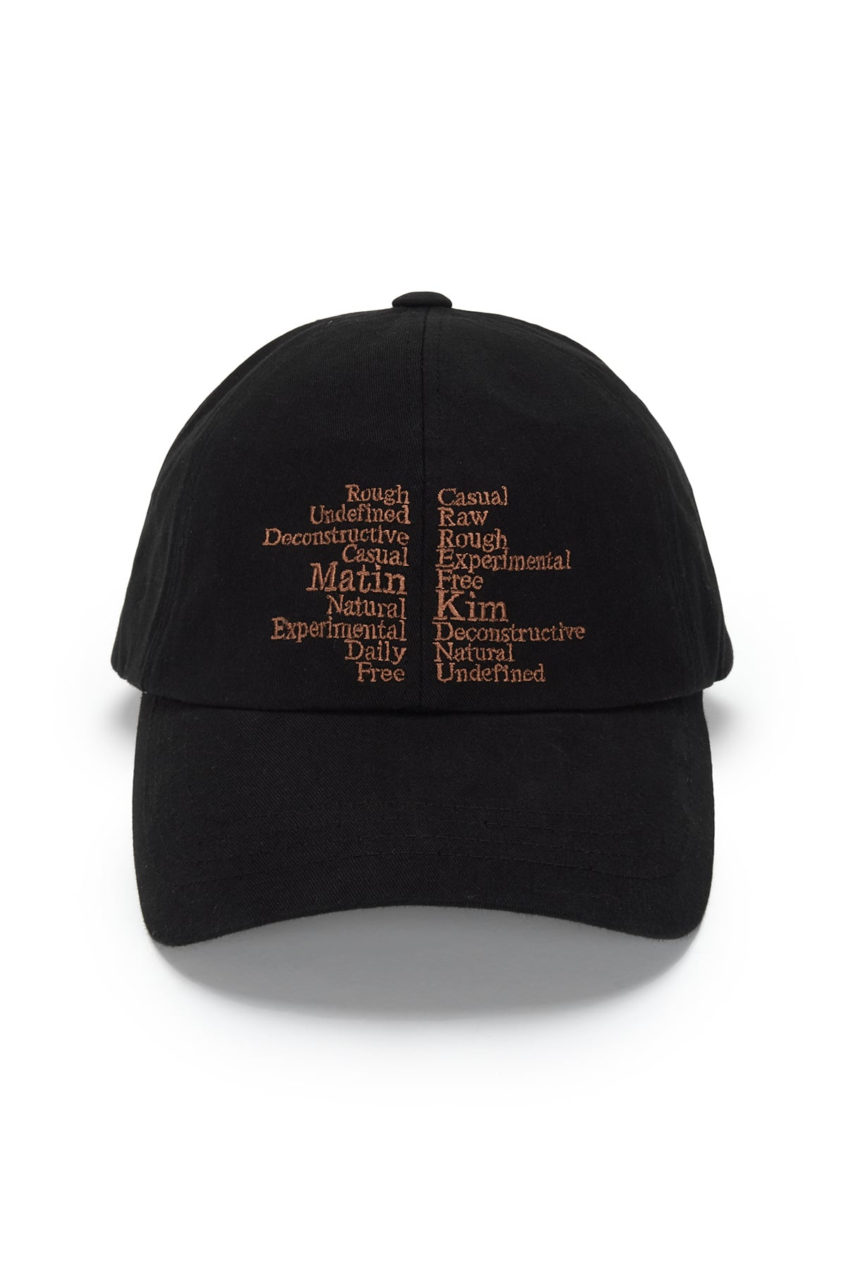 Matin Kim] KEYWORD LETTERING BALL CAP IN BLACK 正規品 韓国ブランド
