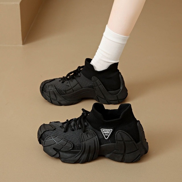 ソックレイヤードデザインスニーカー 3col   R01560