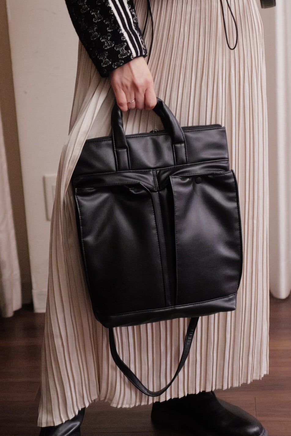 IKITSUKE fake leather compact bag
