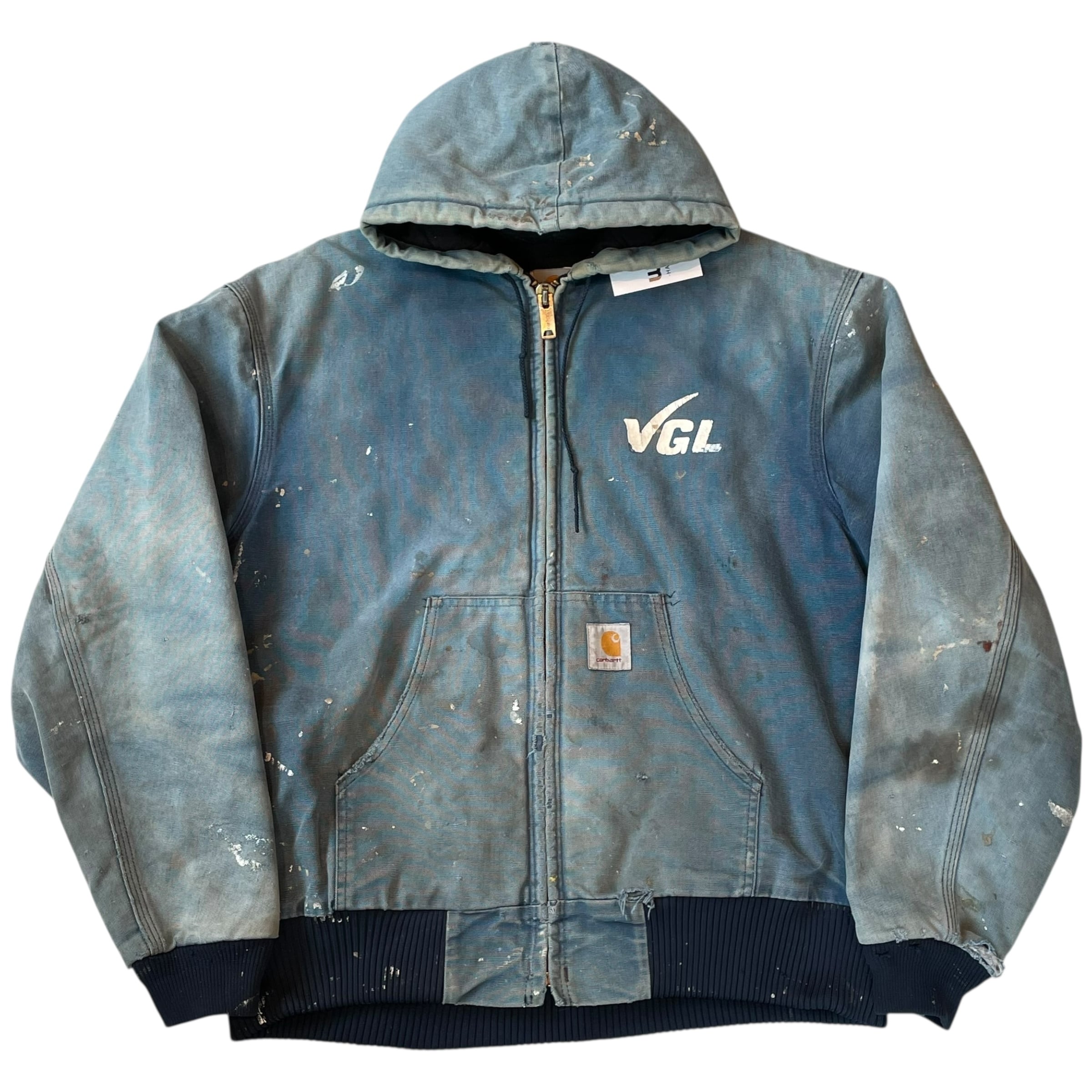 good fade!!! 90s Carhartt "VGL" quilting flannel active jacket