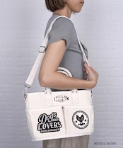 【直営限定ITEM】-TYPE B- パッチ×ペイントコンパクト3wayバッグ (IVORY) CQ-49501H