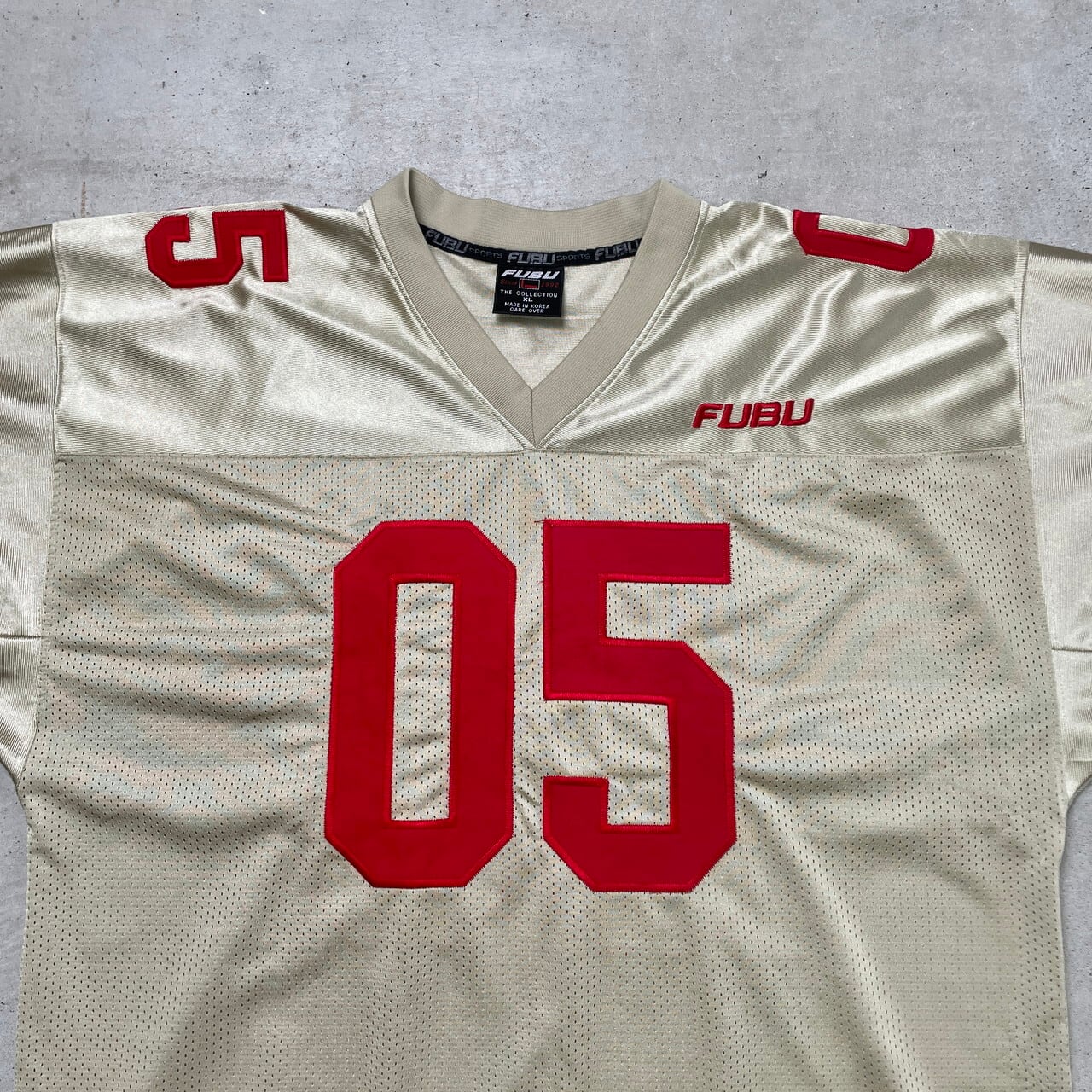 FUBU フブ ロゴワッペン フットボールシャツ ユニフォーム メッシュ