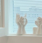 花瓶 アートオブジェ インテリア雑貨 北欧スタイル 人体モチーフ 白 陶器