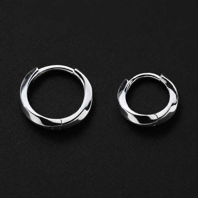 【GLAYCORE】 片耳 ねじれ フープピアス ハンドメイド シルバーリング Silver 925  メンズ レディース デザイン シンプル おしゃれ 無料 ギフト ボックス
