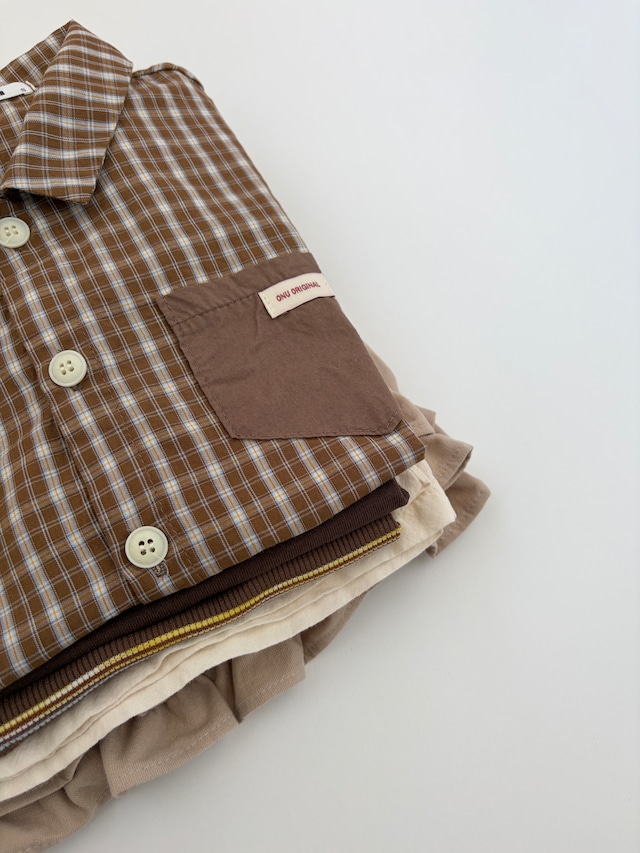 《即納》送料無料 【ONU】summer checkshirt