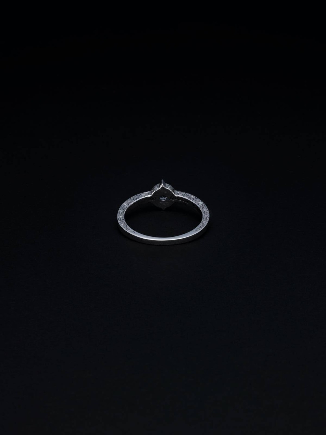Engraved Cutstone Ring