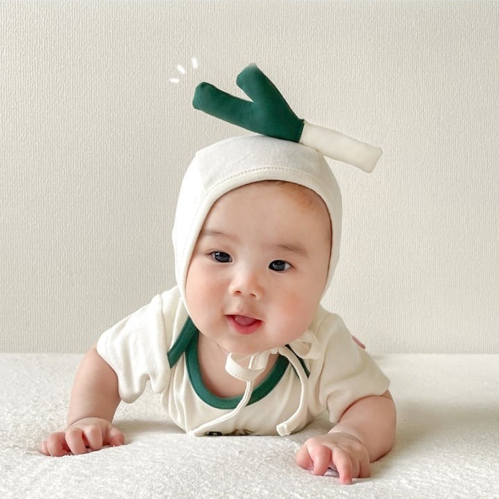 BABY】夏新作 ネギちゃんロンパース&帽子 | Betty