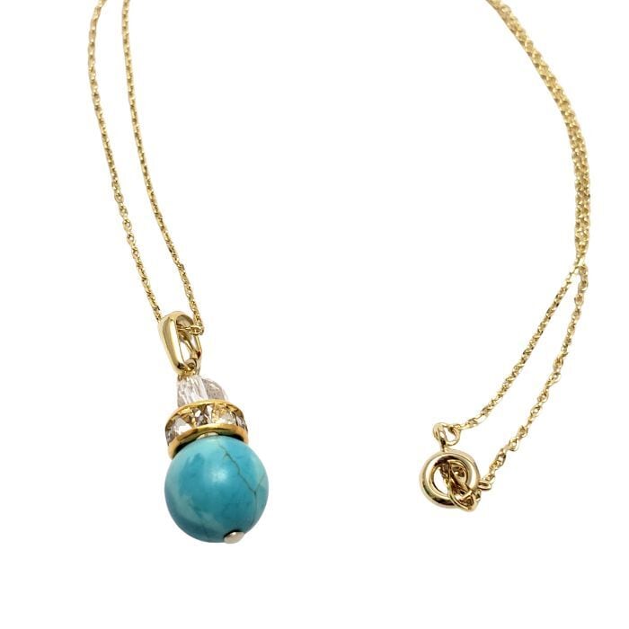 12月誕生石 ターコイズ パワーストーン ネックレス 天然石 ペンダント トルコ石 レディース かわいい シンプル おしゃれ オシャレ 手作り ハンドメイド アクセサリー メール便 送料無料 プレゼント ラッピングサービス 誕生日