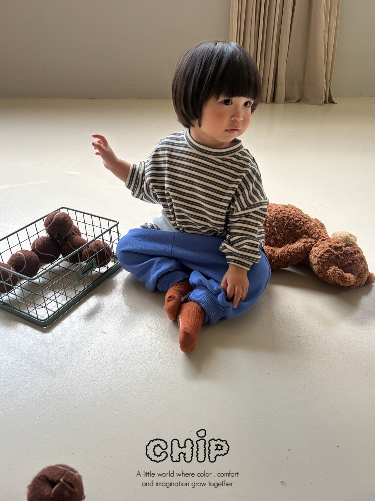 チップ / CHIP / ぽかぽかボーダーT / 韓国子供服 / キッズ / 26winter *1~5*