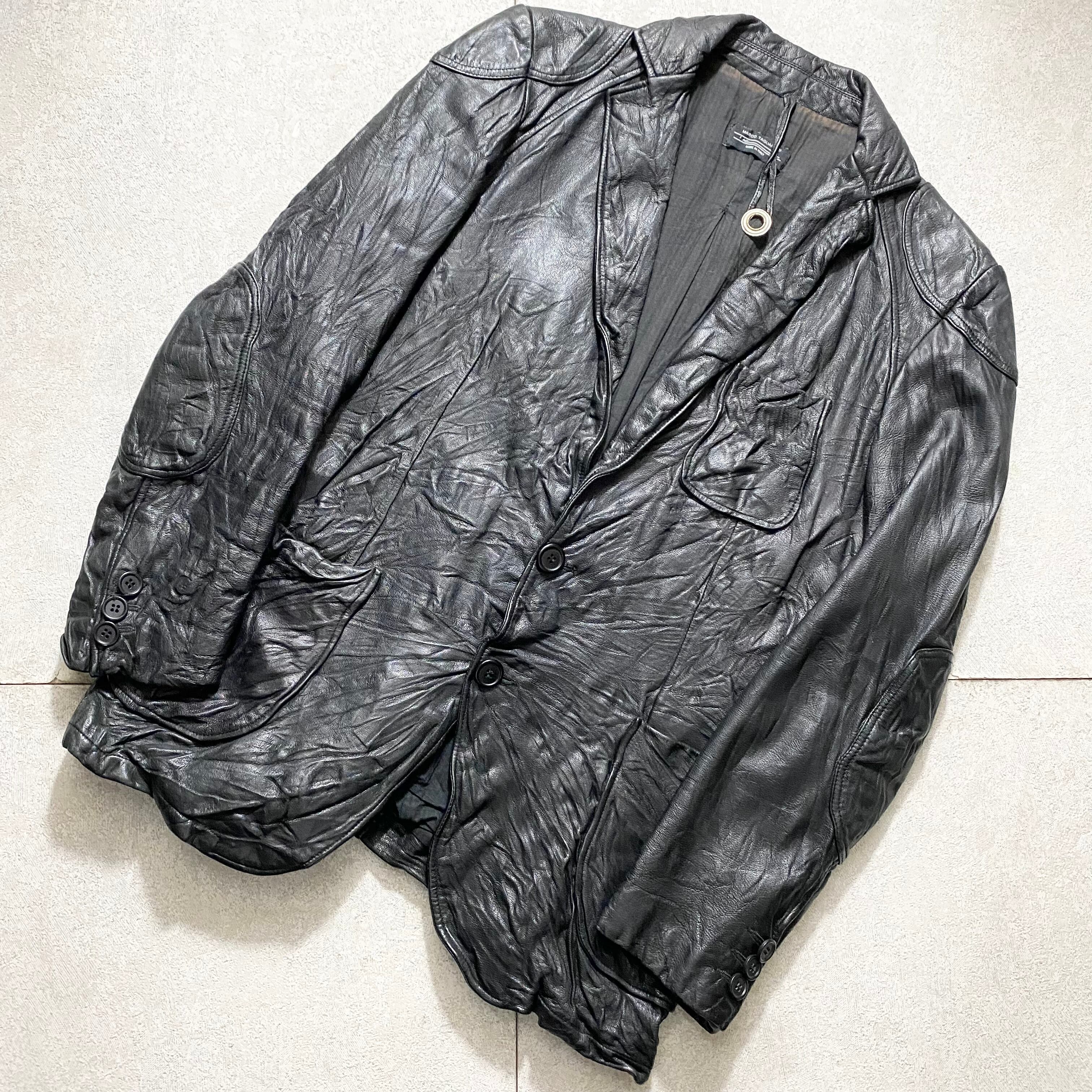 MARCO TAGLIAFERRI black leather tailored jacket | NOIR ONLINE powered by  BASE