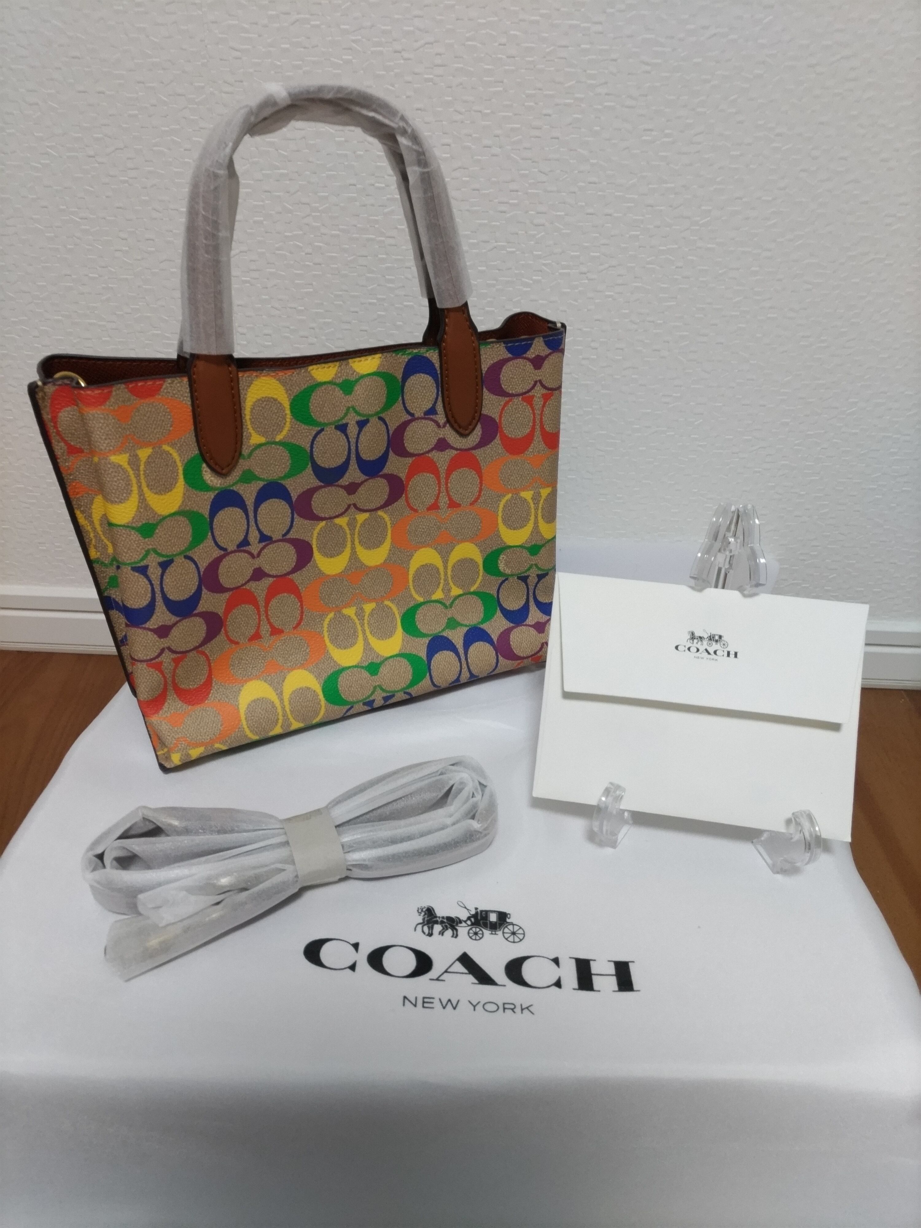 COACH コーチ レインボー シグネチャー ショルダーバッグ ハンドバッグ ...