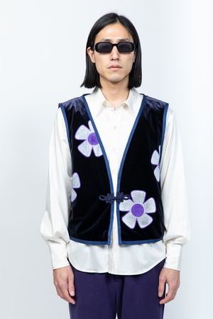 Flower Children Vest <Navy>