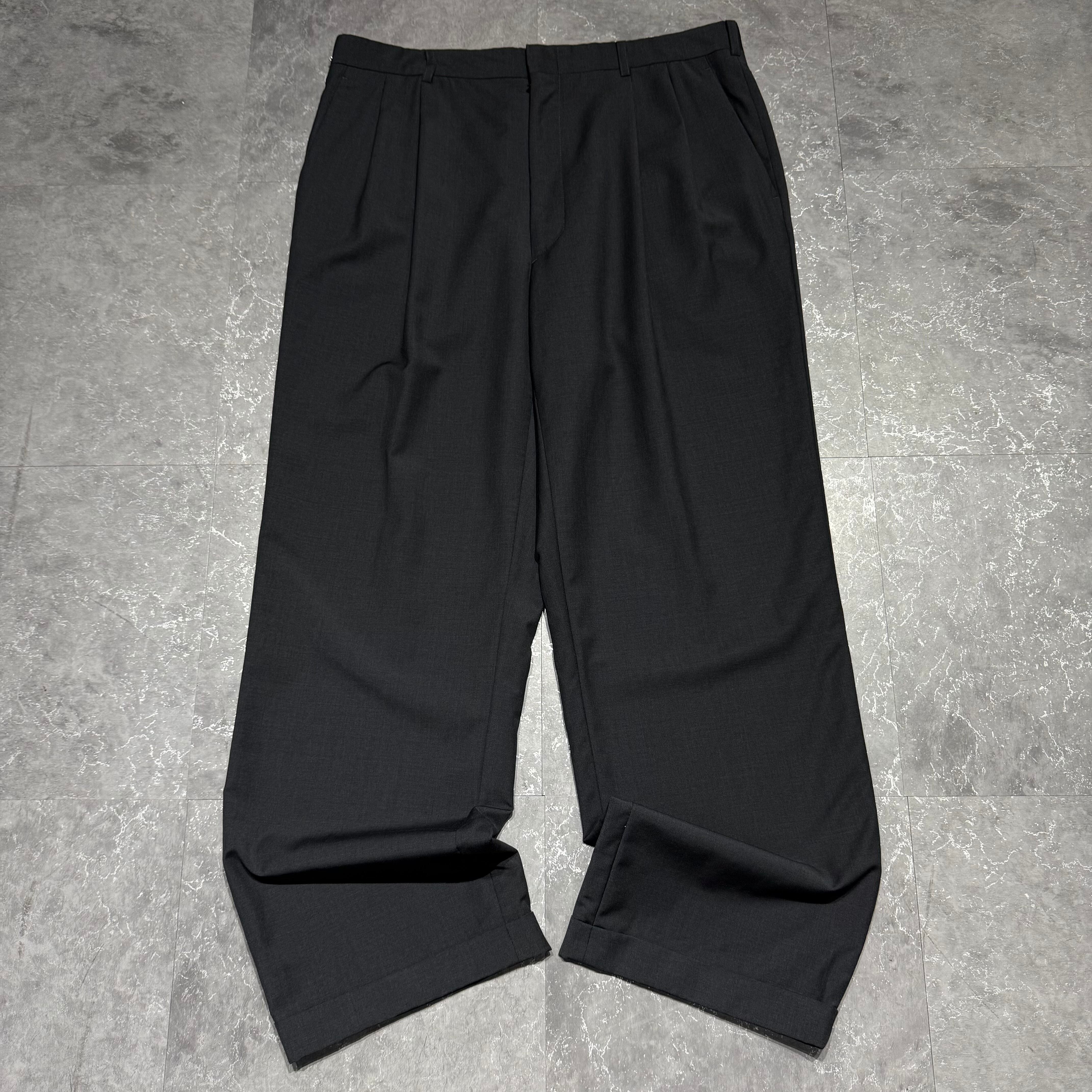 90s~ Yves Saint Laurent サマーウール ワイド スラックス 90s~ Yves Saint Laurent summer wool wide slacks | RIYAN