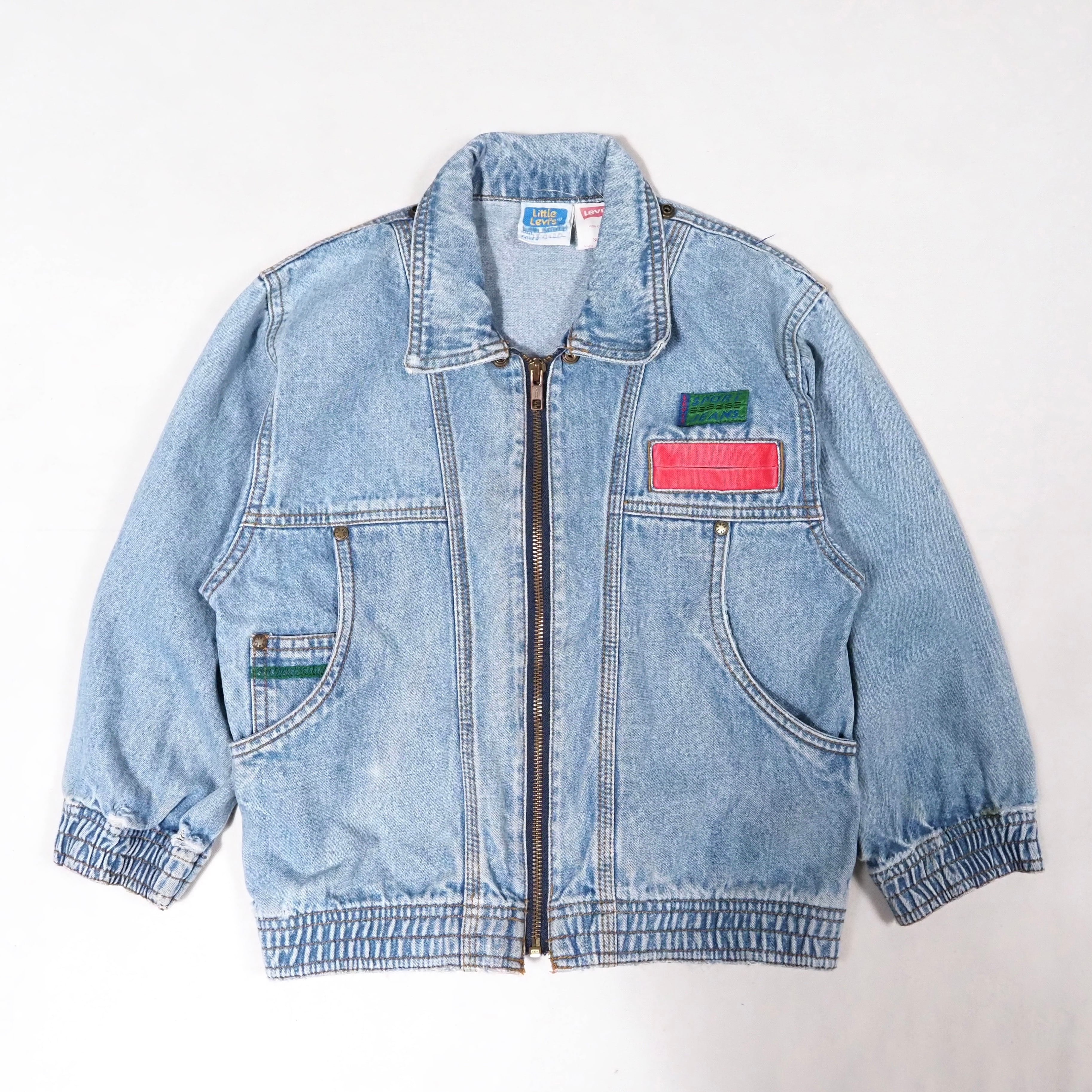 《kids》90’s Little Levi’s “LEVI’S SPORT JEANS” Denim Jacket Sz:7 リトルリーバイス デニムジャケット キッズウェア