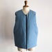 LAMOND "N/C SHIBO REVERSIBLE DOWN VEST(SAX × Black)"