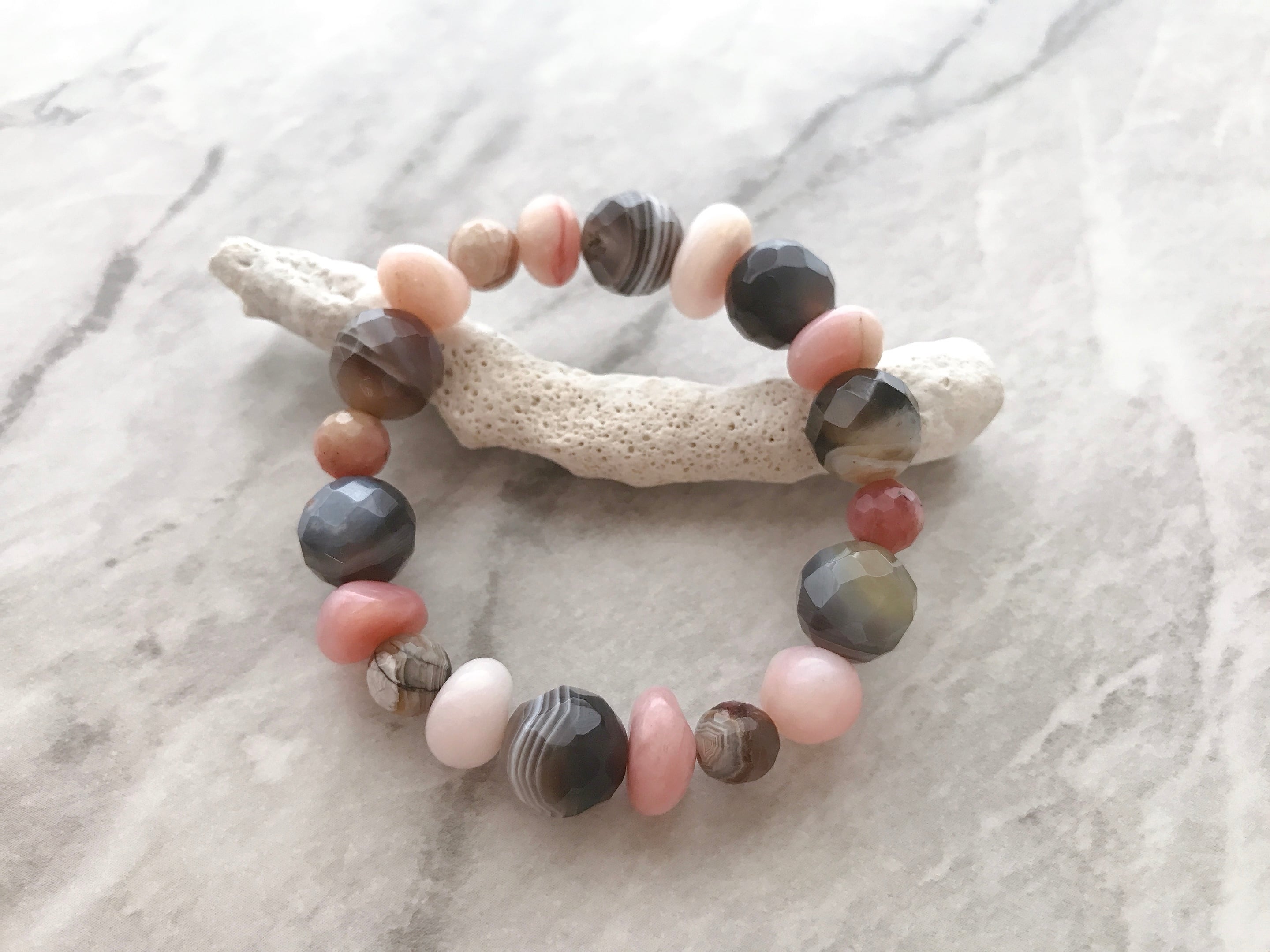 大玉！！ピンクオパールブレスレット16㎜