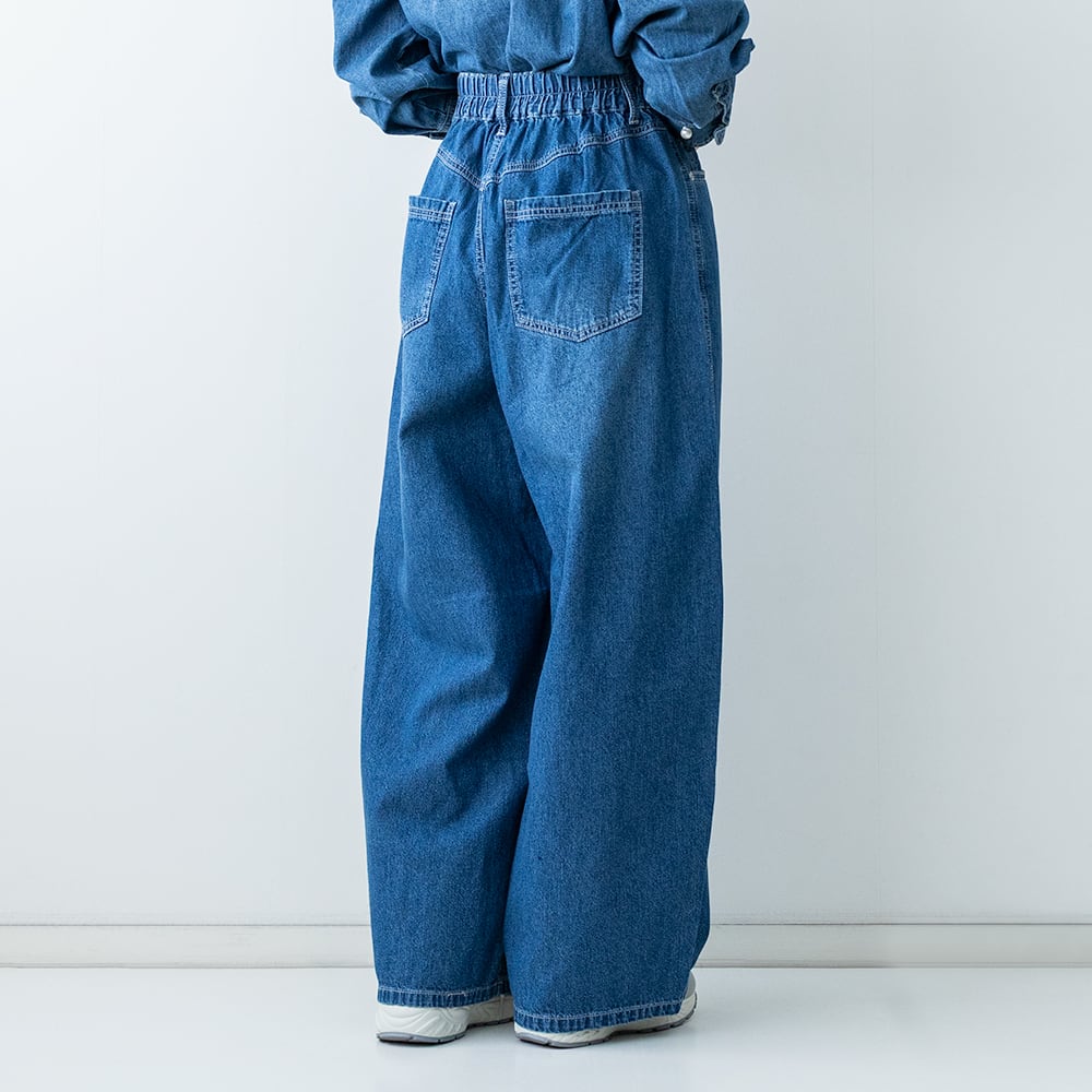 QTUME 8ozデニム ワイドバレルパンツ | LASQ store | ラスクストア