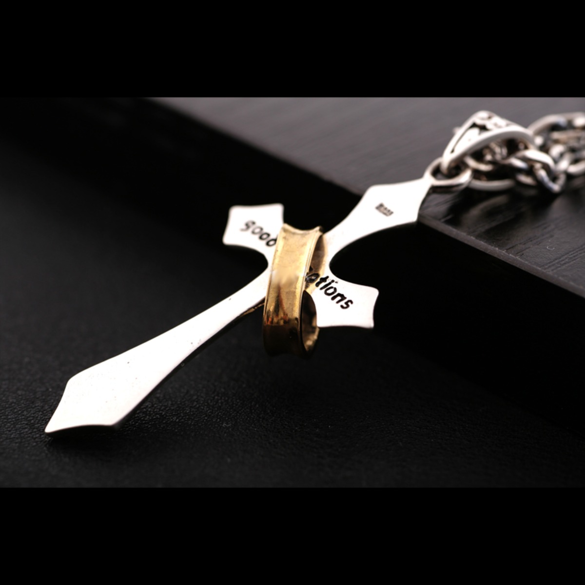 Luotai old Silversmith S925 シルバークロスペンダントネックレス男女兼用トレンディなレトロタイシルバーパーソナライズ