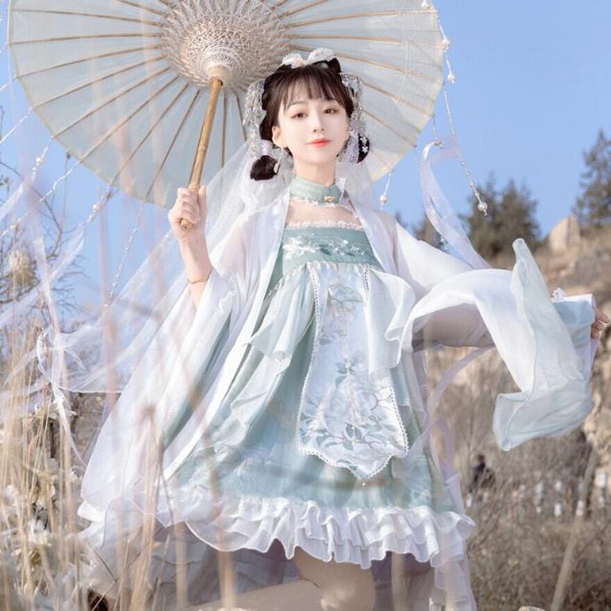 華ロリ 中華ロリータ チャイナ風 セットアップ 鏡花水月 チャイナ風