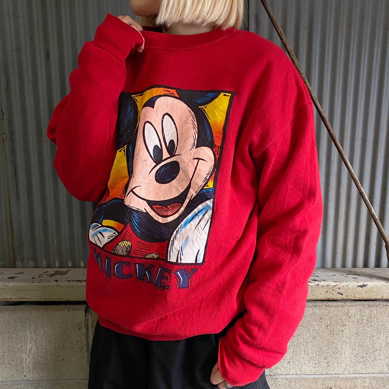 古着 90年代 MINNIE MOUSE ミニーマウス キャラクタースウェットシャツ 