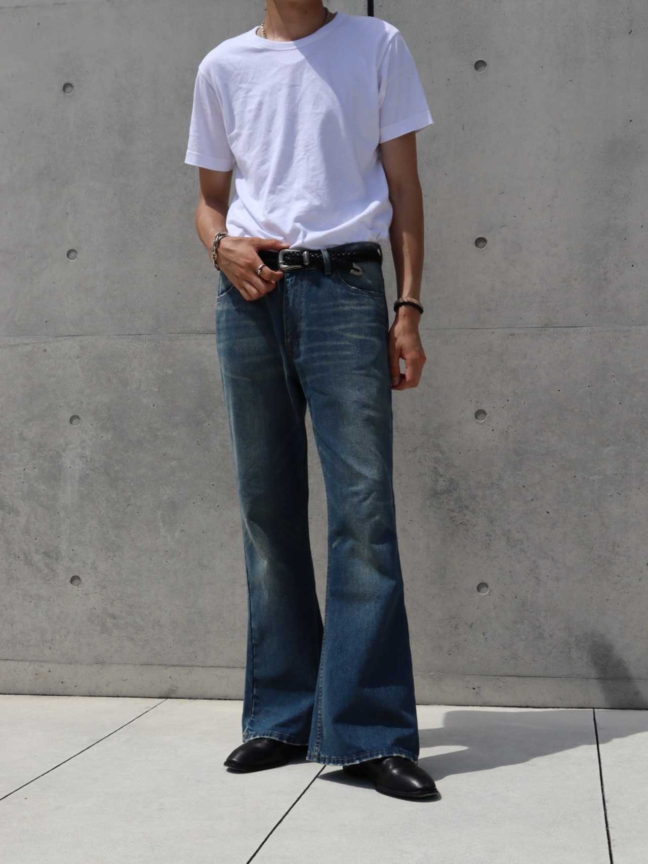 Washed Flare Denim