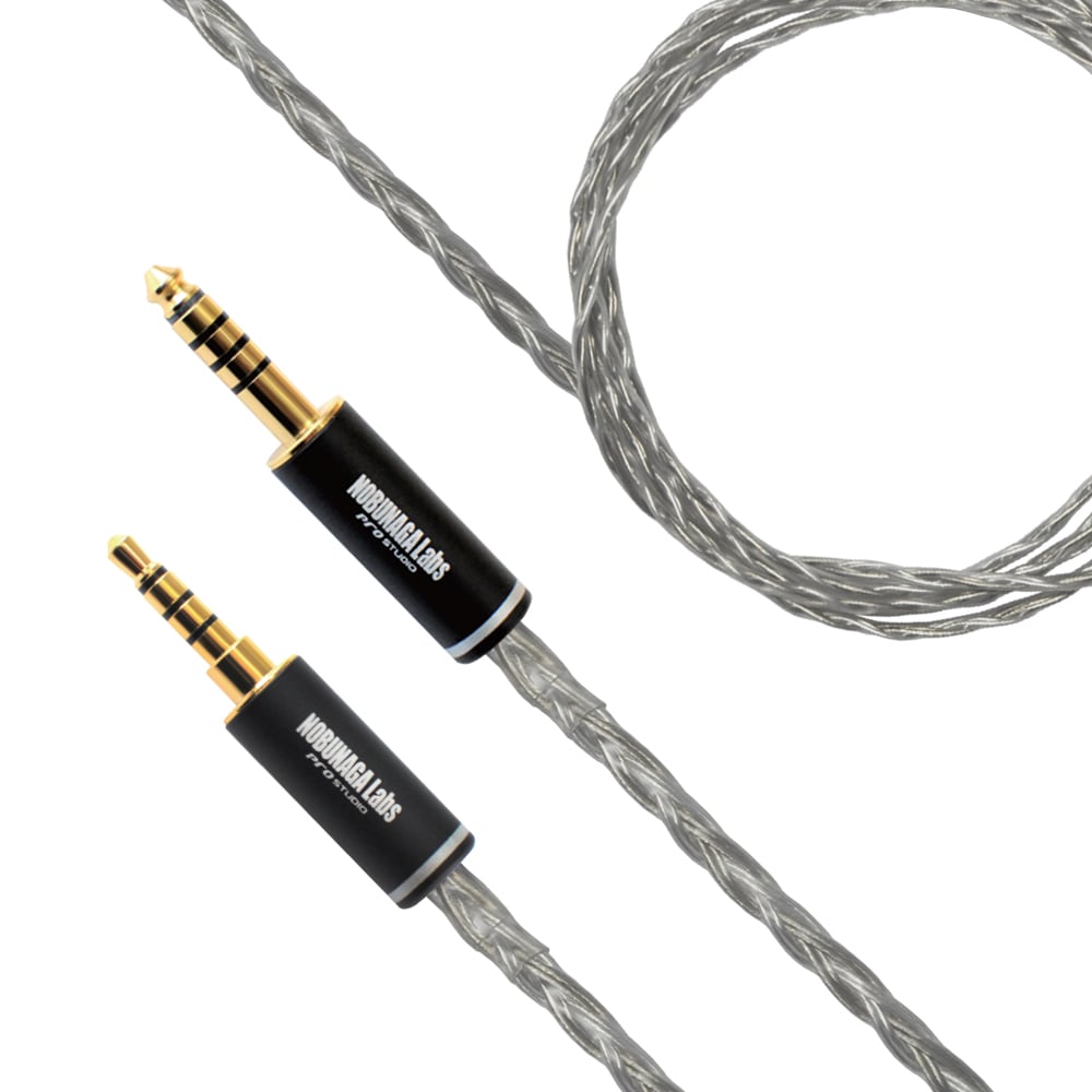 【美品中古品】五十猛(いたける)NOBUNAGA Labs HYBRID:4.4mm5極バランス対応 ヘッドホンケーブル