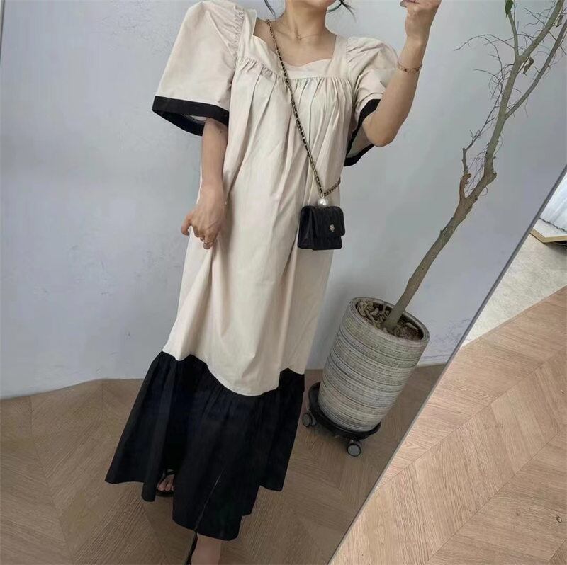 優しい 配色 気質満点 ワンピース