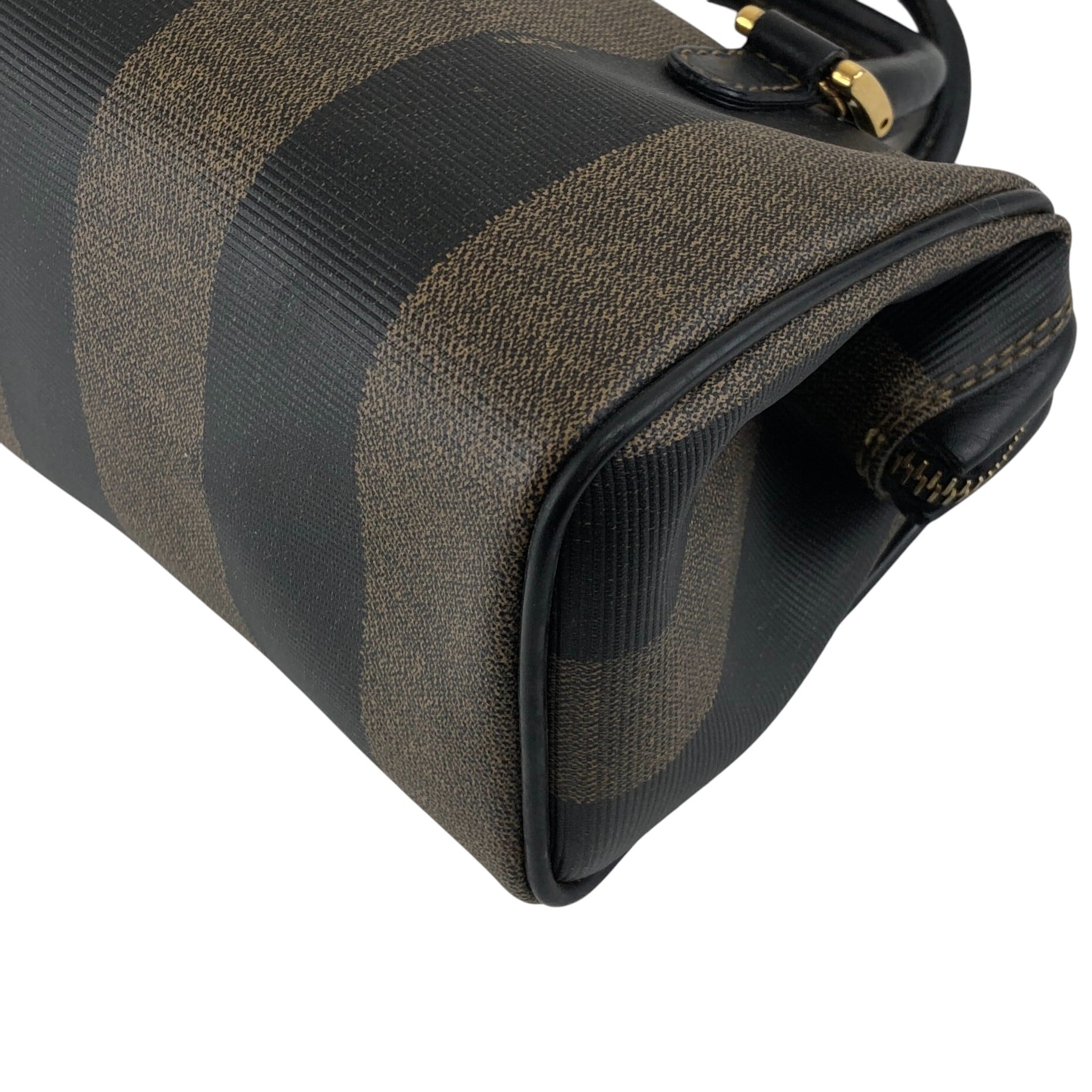 FENDI フェンディ ぺカン ショルダーバッグ ブラック FFロゴ PVCレザー