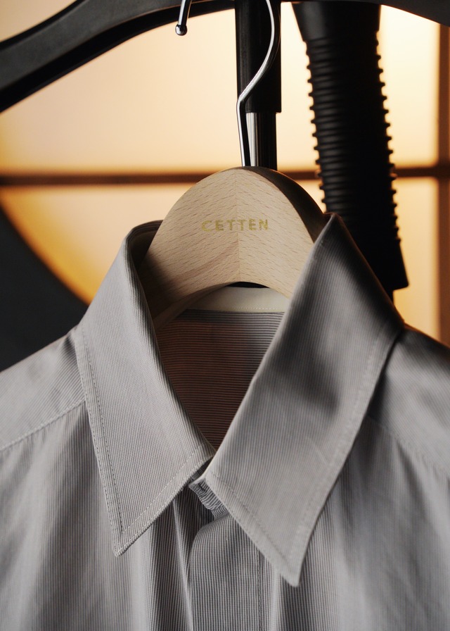 00’s KRISVANASSCHE regular collar fly front stripe shirt