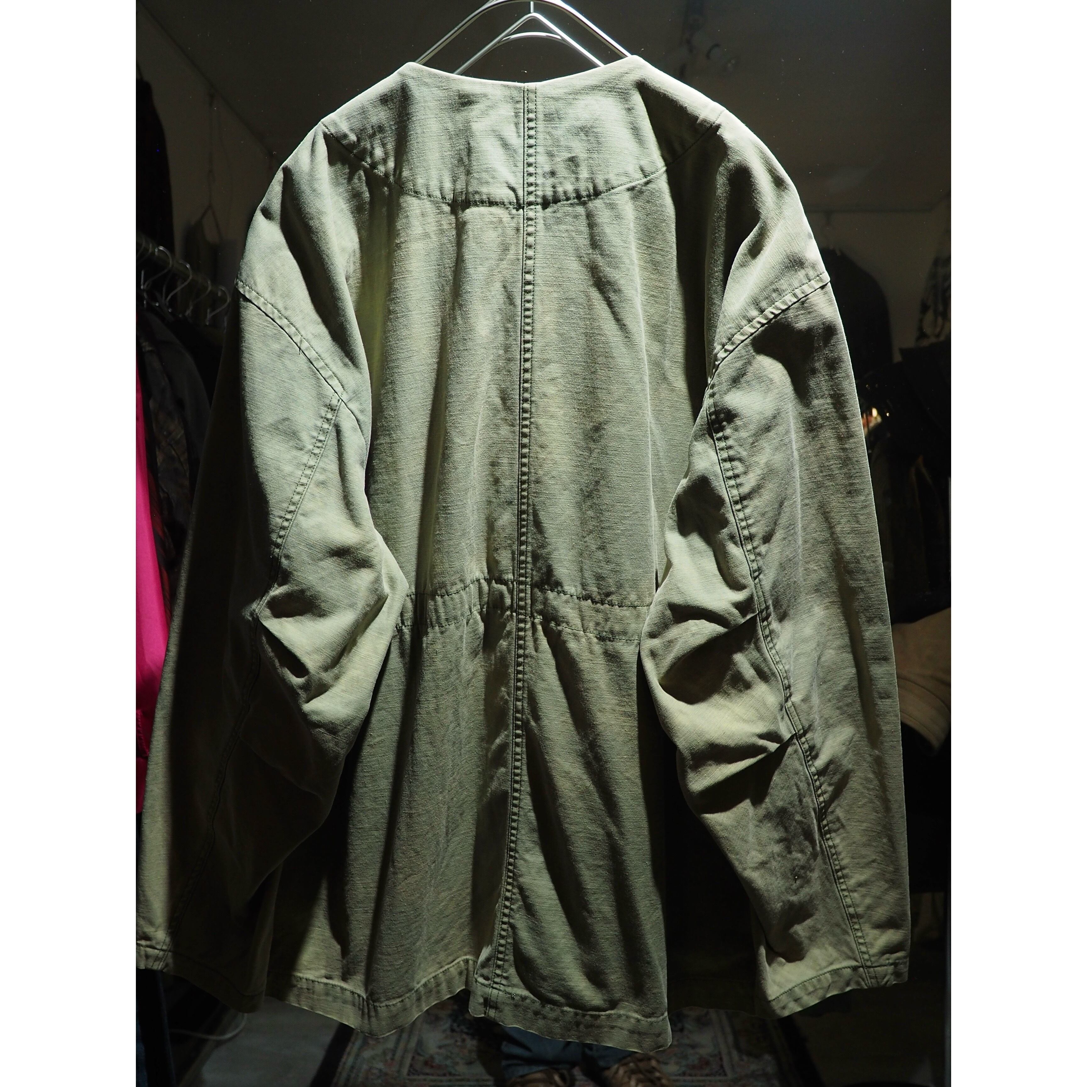 " MasterKey " No collar aging processing military jacket