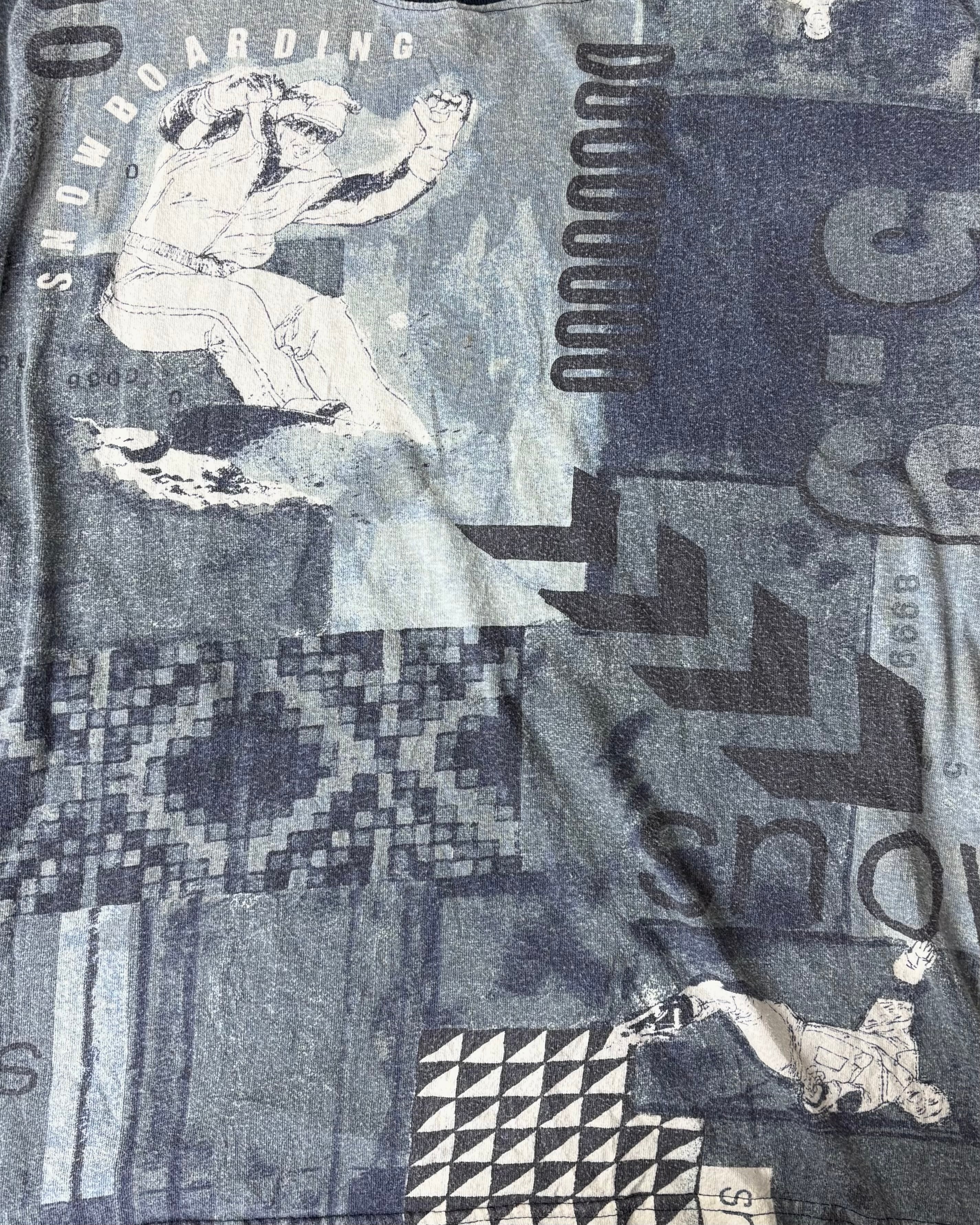 90s BUGLE BOY L/S Print Tee USA製