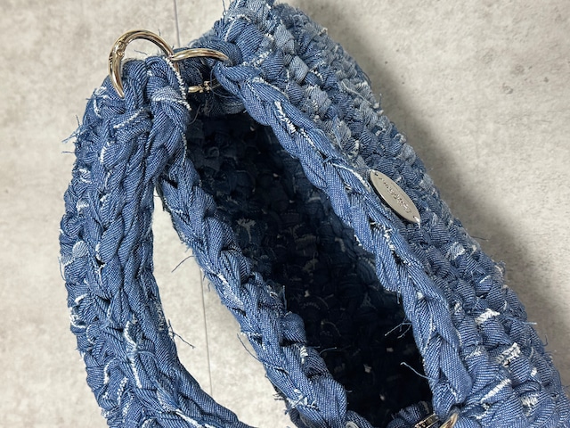 《1点もの》angle denim bag /medium blue