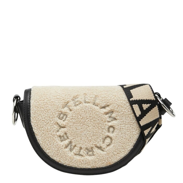 ステラマッカートニー ロゴ ショルダーバッグ 700083 ベージュ ブラック ボア レザー レディース Stella McCartney 【中古】