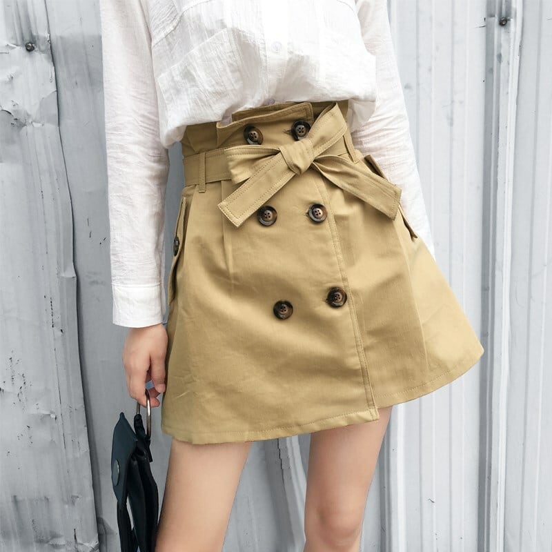 3colors】ミニトレンチスカート | Cara 