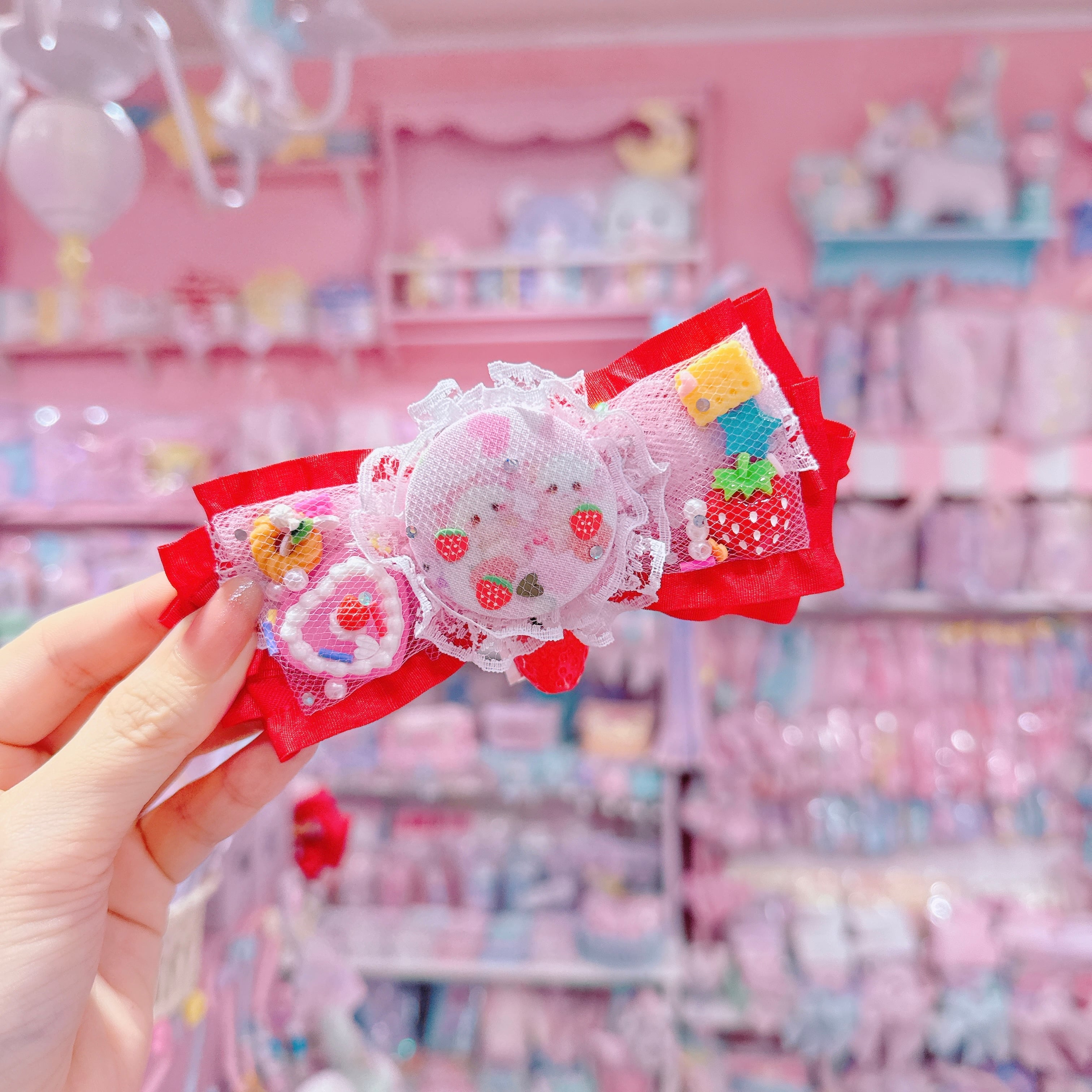 【R14】56-2くるみチュールリボンヘアクリップ