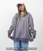 ◆ビッグワッフル オーバーサイズ クルーニット◆jp-300126