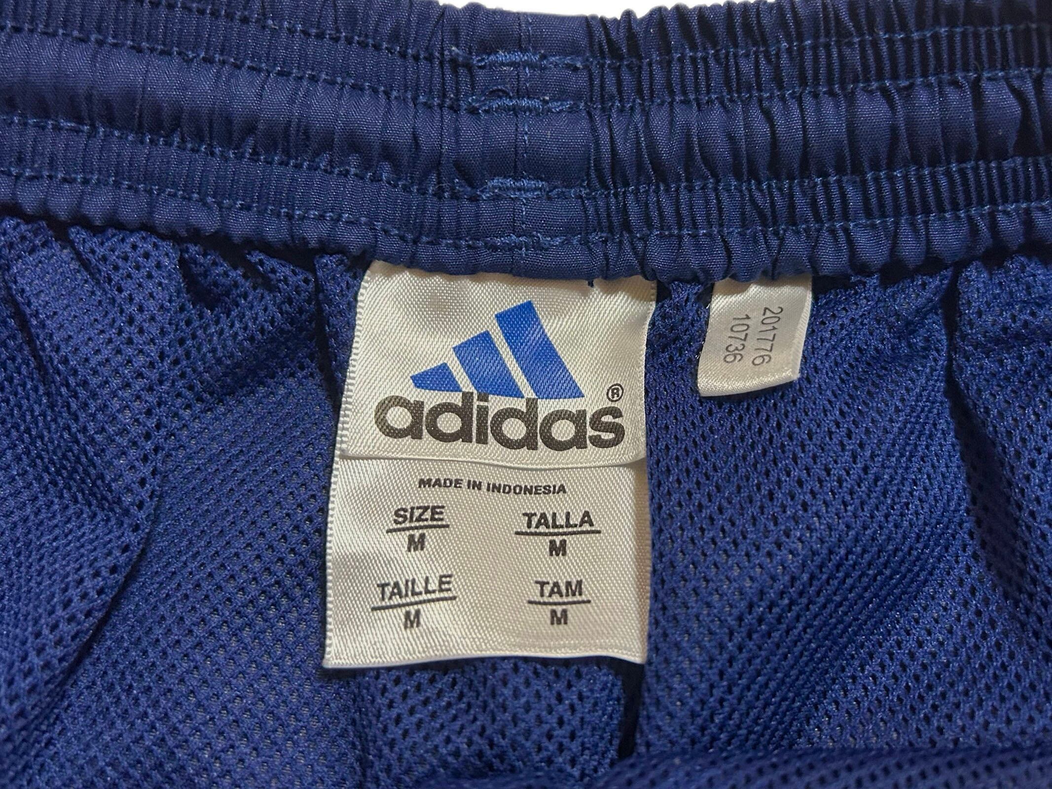 Y2K 2000s adidas アディダス ナイロン トラックパンツ ネイビー【Ｍ