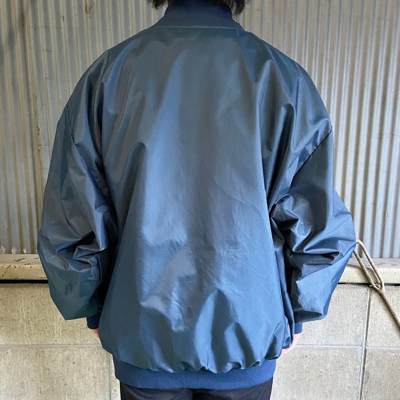 ビッグサイズ 90年代 USA製 ワッペン ナイロンプルオーバージャケット