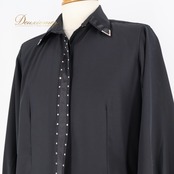 社交ダンス 衣装 シャツ ブラウス トップス ブラック系 MAISON DE DANSE 黒 長袖 メンズ 男性 ラインストーン レッスン パーティ 発表会 デモ 競技 ブラック ラインストーン付き おしゃれ レッスン用 ステージ衣装 ダンスレッスン ダンスイベント 発表会用 メンズファッション トップスシャツ 競技用シャツ 長袖シャツ スタイリッシュ