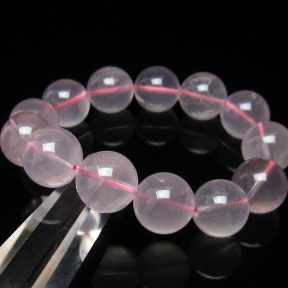 ミルキークォーツ ピンク ブレスレット 15mm [M便 1/10] 111-2559