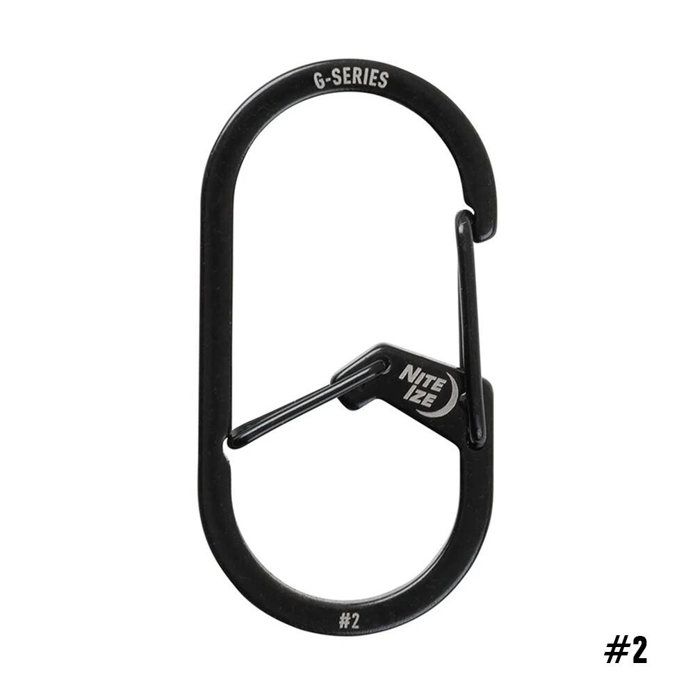 【DM便190円】NITE IZE ナイトアイズ Gカラビナー #2 (NI59183) G-Series Dual Chamber Carabiner