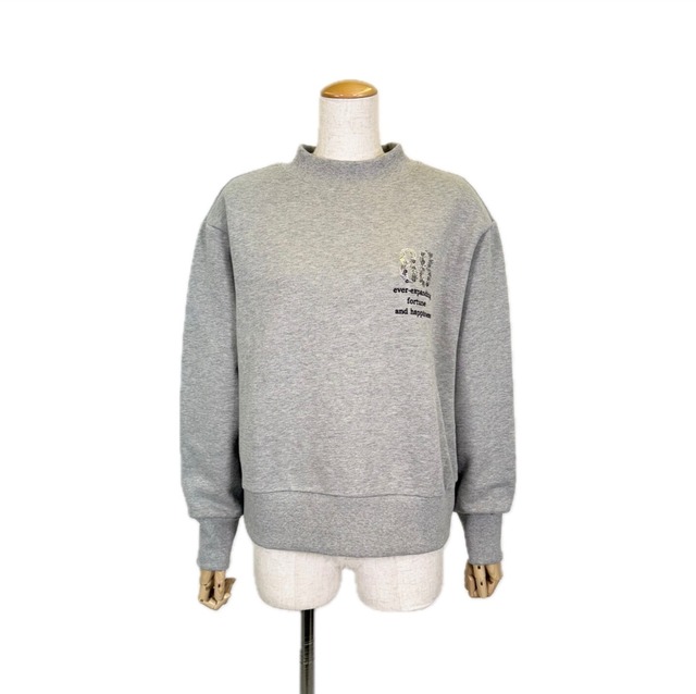 スパンコールロゴ 裏起毛プルオーバー 1932-076}