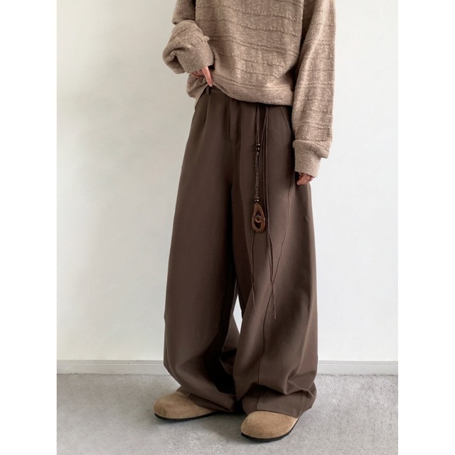 jiwuus落ち感ストレートスラックスパンツ
