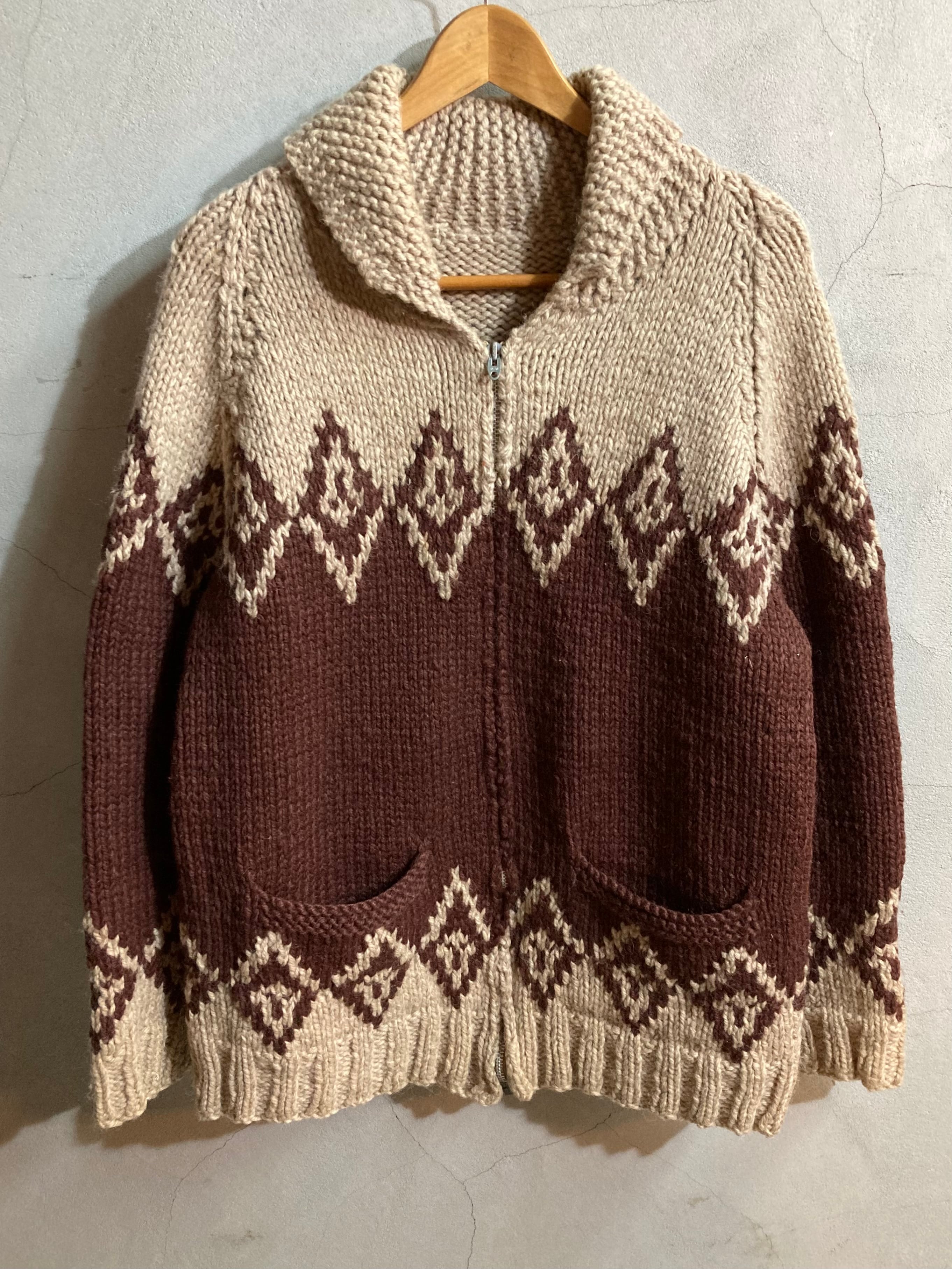 60s VINTAGE Cowichan knit (beady clothing)