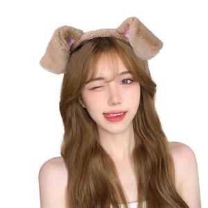【特価処分】GUOJOZO 犬耳 カチューシャ いぬみみ カチューシャ たれ耳 柴犬 白 茶色 獣耳 コスプレ小道具 けもの耳 カチューシャ コスプレ 仮装 コスチューム ダンス衣装 仮装コスチューム（茶色)