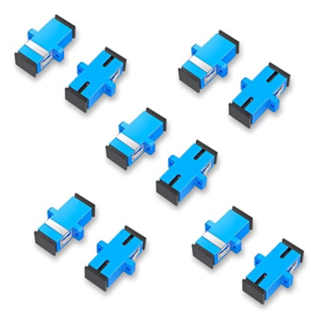 【LCYOUTH】中継SC-SCコネクタ 延長アダプタ 光ファイバケーブル SC/UPC シングル・マルチモード兼用 10個入り(SC-SCアダプタ)