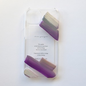 iPhone 13/14アートケース Modern Purple （絵の具・1点物）