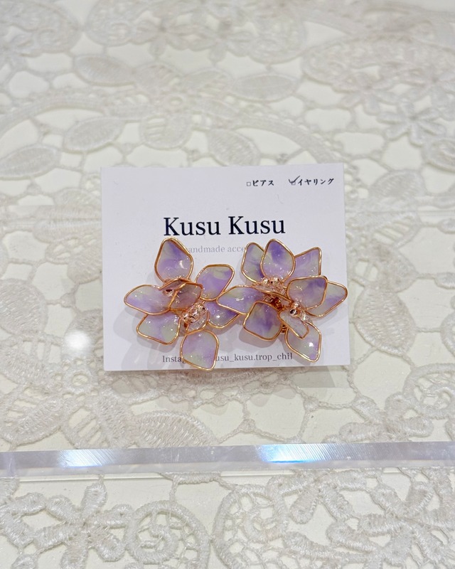 ディップフラワー　イヤリング　(A43-24) 1