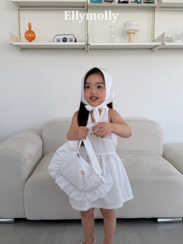 [予約][送料無料]≪ELLY MOLLY≫Dot Halter Neck Dress 40